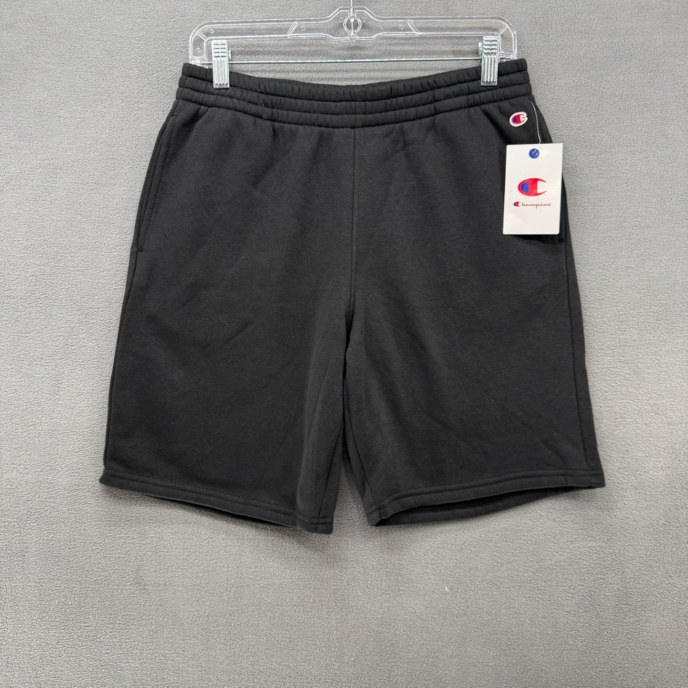 Champion Big Boys Black Fleece Shorts XL 18/20 NWT Embroidered Logo Pockets